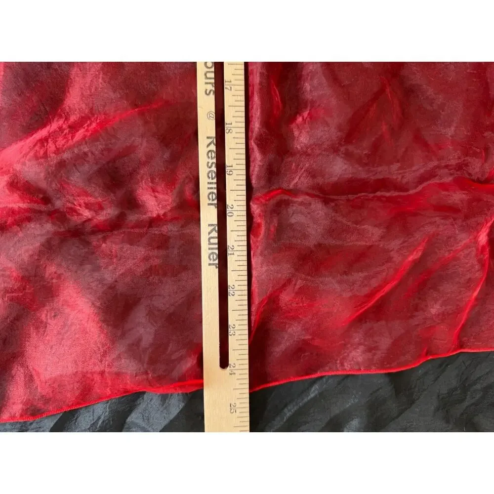 Vintage Nautical Square Scarf Lot Navy Blue Solid Red‎ Sheer Striped Pattern